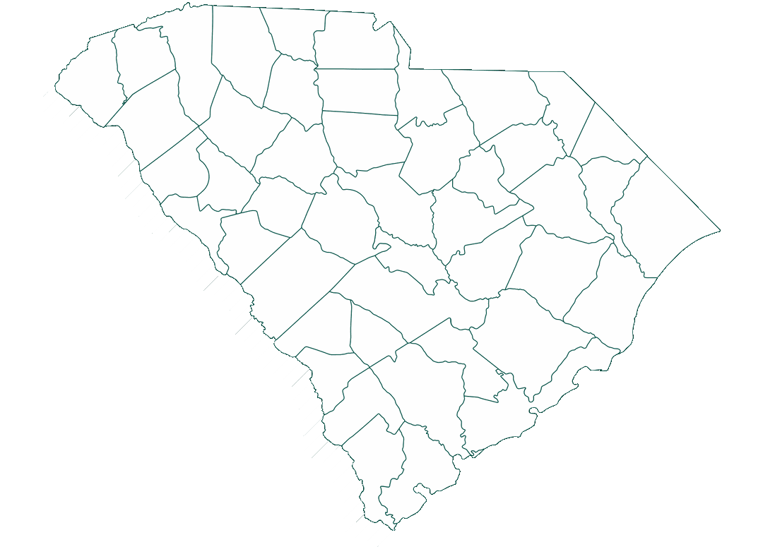 South Carolina county map showing eligible counties